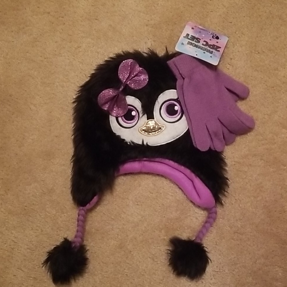 Girls Hat and Glove Set